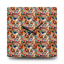 Watercolor Sewing Supplies 5 Acrylic Wall Clock