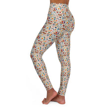 Watercolor Sewing Supplies 1 High Waisted Yoga Leggings