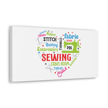 Colorful Sewing Word Cloud - Canvas Gallery Wraps