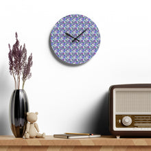 Floral Collage Pattern 2 Acrylic Wall Clock