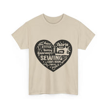 Black Sewing Word Cloud Unisex Heavy Cotton Tee