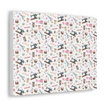 Sewing Elements White - Canvas Gallery Wraps