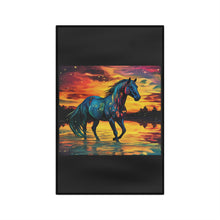 Colorful Modern Horse Microfiber Tea Towel - Black