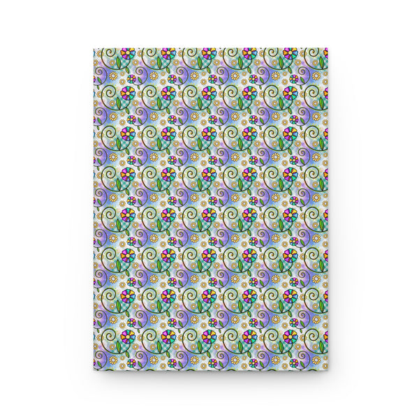 Floral Collage Pattern 1 Hardcover Journal Matte