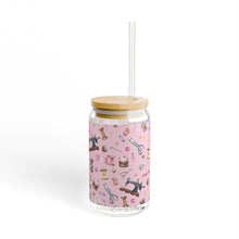 Sewing Elements Pink Sipper Glass, 16oz