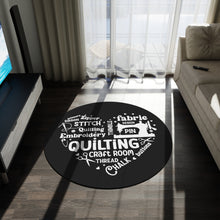 Quilting Word Cloud Round Rug