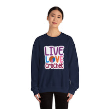 Live Love Crochet Unisex Heavy Blend™ Crewneck Sweatshirt