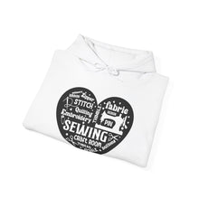 Black Sewing Word Cloud Unisex Heavy Blend™ Hooded Sweatshirt