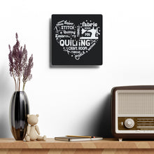 Quilting Word Cloud Acrylic Wall Clock