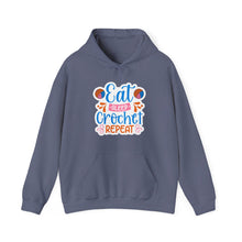 Eat Sleep Crochet Repeat Unisex Heavy Blend™ Hooded Sweatshirt