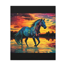 Colorful Modern Horse - Canvas Gallery Wraps - Black