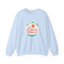 Just A Girl Crochet Unisex Heavy Blend™ Crewneck Sweatshirt