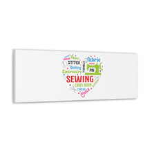 Colorful Sewing Word Cloud - Canvas Gallery Wraps