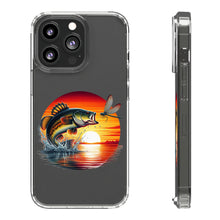 Bass Fish Over Sunset - Clear Cases