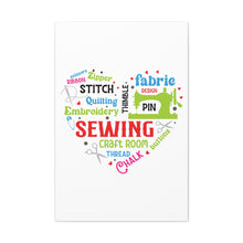 Colorful Sewing Word Cloud - Canvas Gallery Wraps