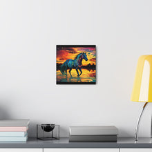 Colorful Modern Horse - Canvas Gallery Wraps - Black