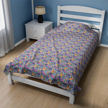 Packed Watercolor Buttons Velveteen Plush Blanket