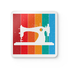 Retro Sewing Machine Corkwood Coaster Set - White