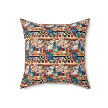 Watercolor Sewing Supplies 3 Spun Polyester Square Pillow