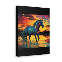 Colorful Modern Horse - Canvas Gallery Wraps - Black