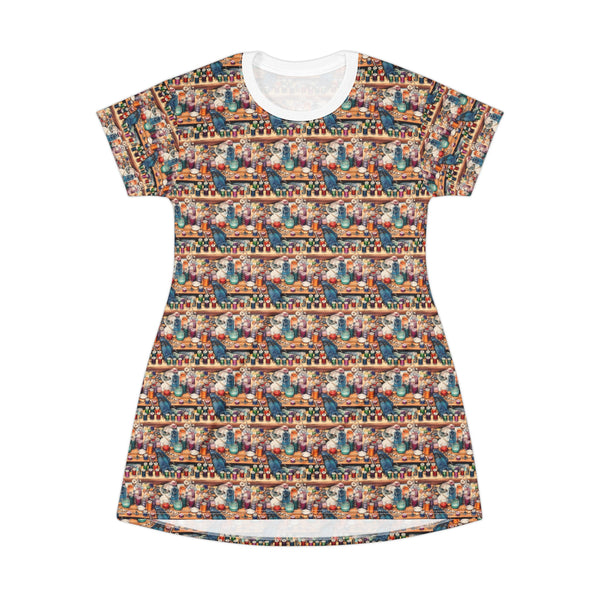 Watercolor Sewing Supplies 3 T-Shirt Dress