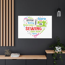 Colorful Sewing Word Cloud - Canvas Gallery Wraps