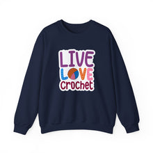 Live Love Crochet Unisex Heavy Blend™ Crewneck Sweatshirt