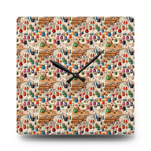 Watercolor Sewing Supplies 8 Acrylic Wall Clock