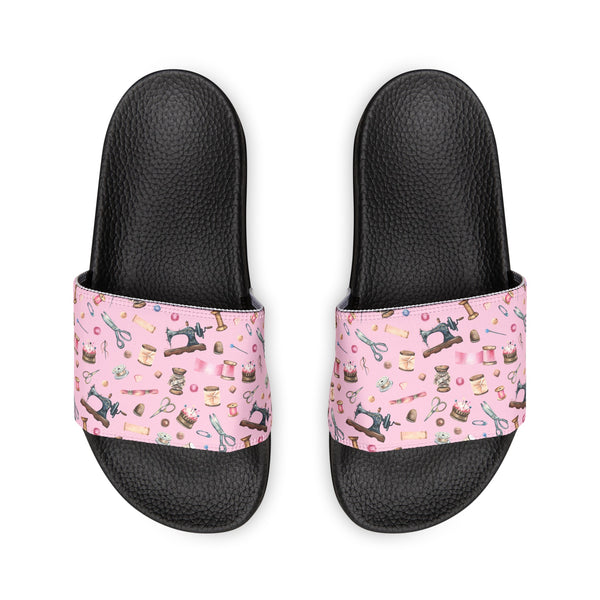 Sewing Elements Pink Women's PU Slide Sandals