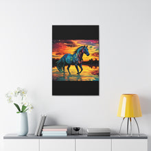 Colorful Modern Horse - Canvas Gallery Wraps - Black