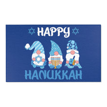 Happy Hanukkah Gnomes Area Rugs - Blue