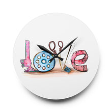 Sewing Love Acrylic Wall Clock