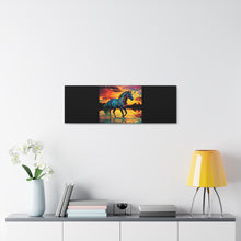 Colorful Modern Horse - Canvas Gallery Wraps - Black