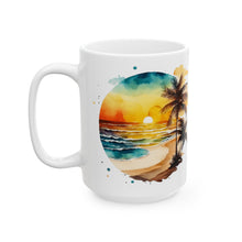 Sunset Beach Ceramic Mug, (11oz, 15oz)