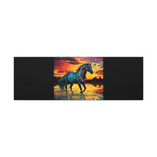 Colorful Modern Horse - Canvas Gallery Wraps - Black