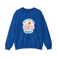 Just A Girl Crochet Unisex Heavy Blend™ Crewneck Sweatshirt