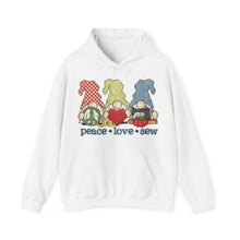 Peace, Love, Sew Gnomes Unisex Heavy Blend™ Hooded Sweatshirt