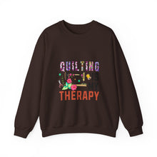 Floral Quilting is My Therapy Unisex Heavy Blend™ Crewneck Sweatshirt