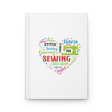 Colorful Sewing Word Cloud Hardcover Journal Matte