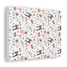 Sewing Elements White - Canvas Gallery Wraps