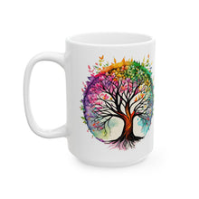 Colorful Tree of Life Ceramic Mug, (11oz, 15oz)