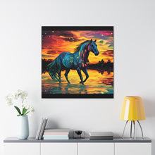 Colorful Modern Horse - Canvas Gallery Wraps - Black