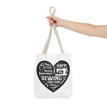 Black Sewing Word Cloud Tote Bag