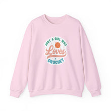 Just A Girl Crochet Unisex Heavy Blend™ Crewneck Sweatshirt