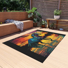 Colorful Modern Horse Outdoor Rug