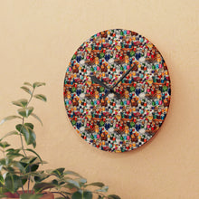 Watercolor Sewing Supplies 5 Acrylic Wall Clock