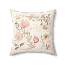 Sew Sweet Sewing Floral 1 Spun Polyester Square Pillow