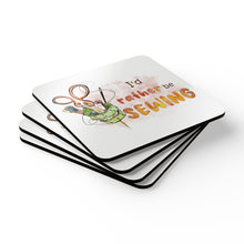I'd Rather Be Sewing Corkwood Coaster Set