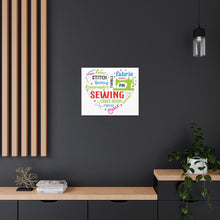 Colorful Sewing Word Cloud - Canvas Gallery Wraps