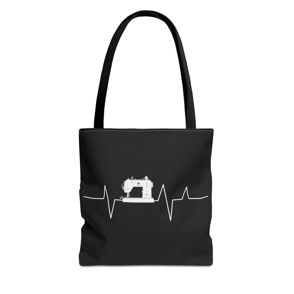 Sewing Machine Heart Beat Sewing Tote Bag